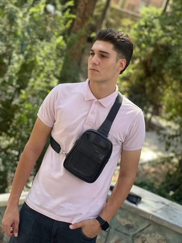 کیف کراس بادی چرم طبیعی