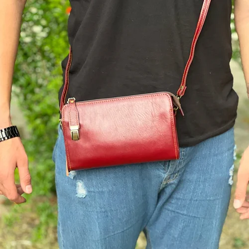 کیف پاسپورتی چرم طبیعی چرم ما مدل MA-179