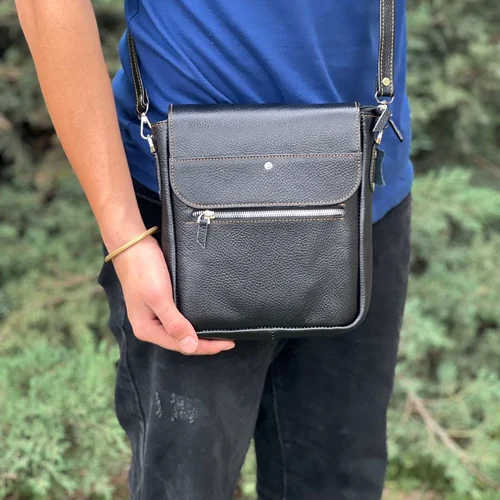 کیف رودوشی مردانه مدل چرم طبیعی کد TR-48